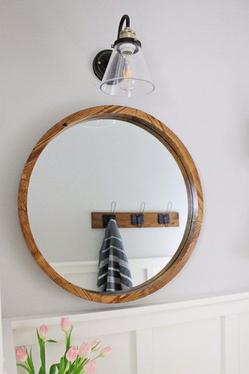 Miroir en bois