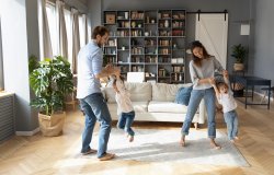 Overjoyed,Young,Family,With,Little,Preschooler,Daughters,Have,Fun,Playing