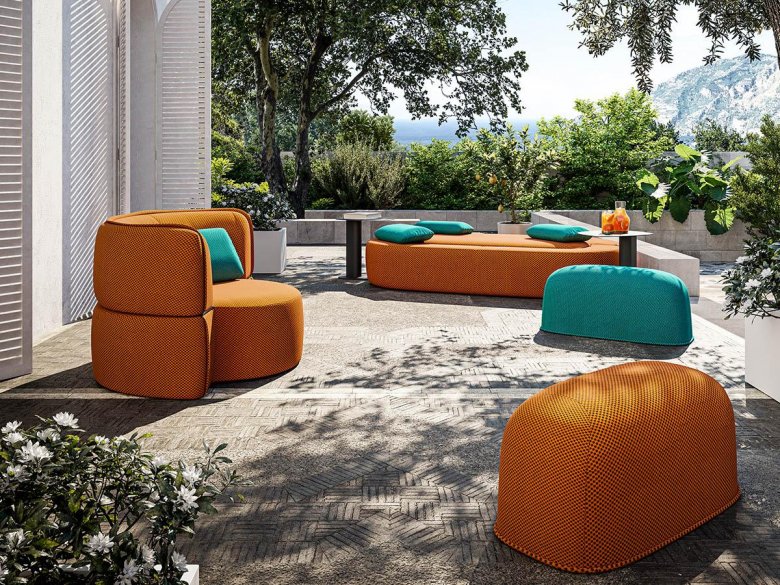 canapé exterieur, modèle soft island, design italien