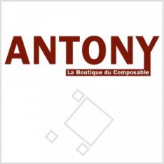 Logo ANTONY carré + carreaux + cadre