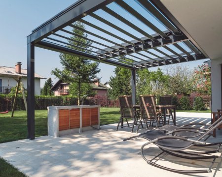 Pergola bioclimatique extension