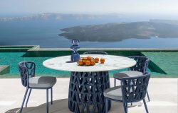 table de repas outdoor décorative mobilier de jardin haut de gamme