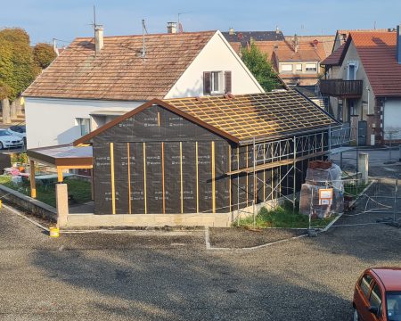 Realisation garage, carport a neub brisach par maisons erbat