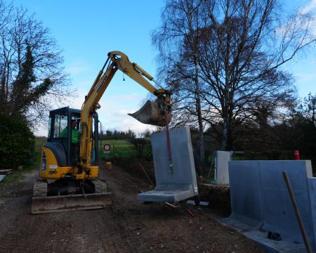création d'un muret prefabrique