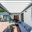 pergola adosse, extension de maison